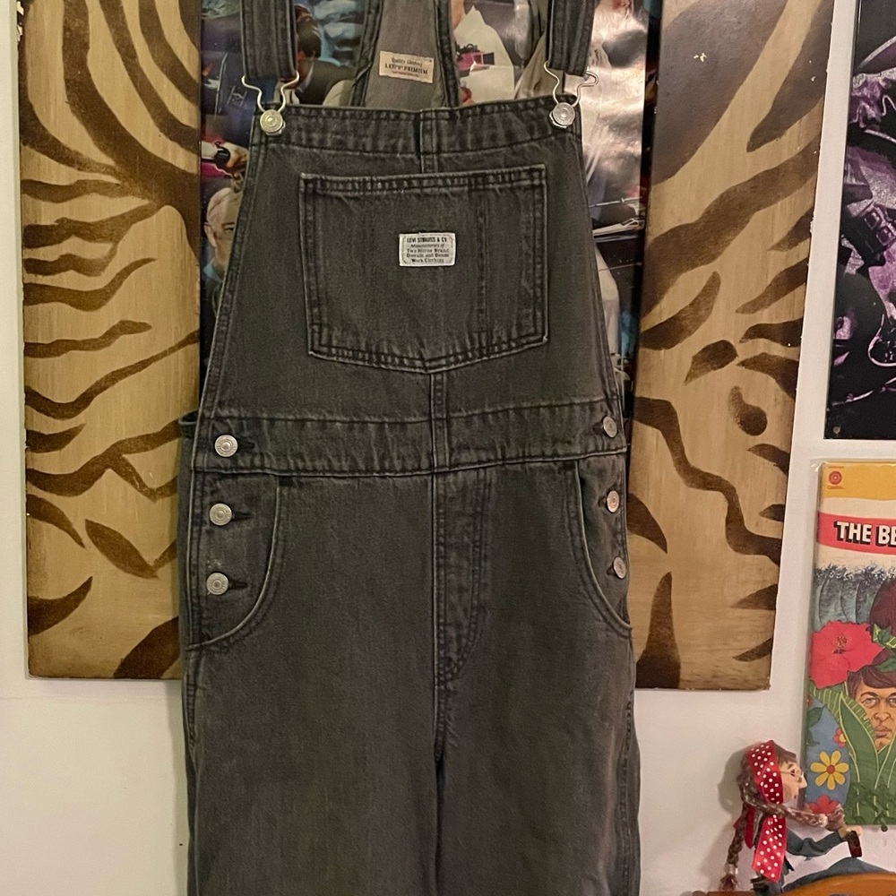 Levi's Women's Black Denim Overalls